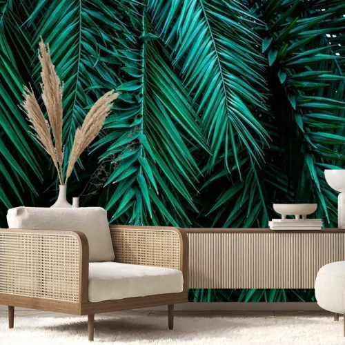 Fototapete Tropische Palmenblätter 3D