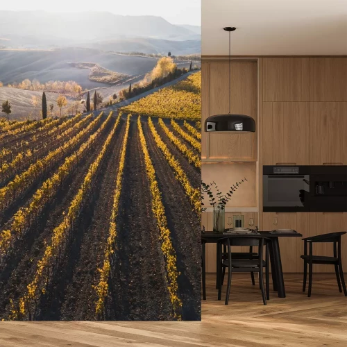Sticker Italienische Weinberge im Herbst