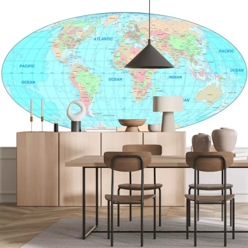 Sticker Politische Weltkarte