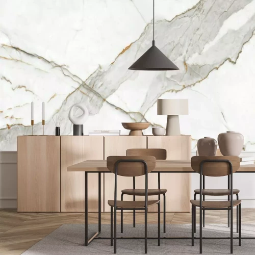 Fototapete Gemeißelter weißer Marmor