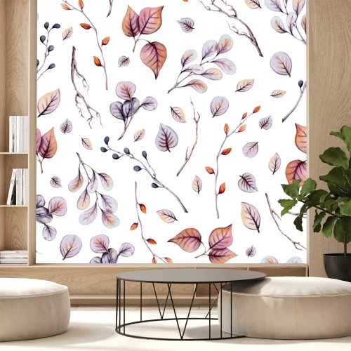 Sticker Komposition mit Herbstzweigen