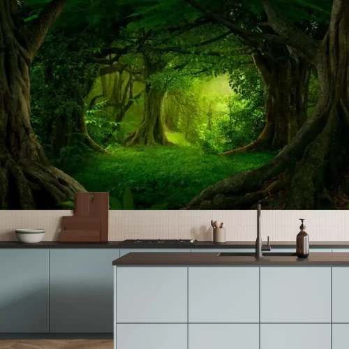 Fototapete Deep tropical jungles of Southeast Asia in august