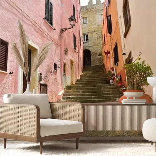 Fototapete Uliczka w Castelsardo na Sardynii