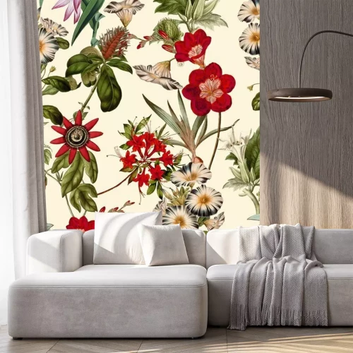 Sticker Wilde Feldblumen auf hellem Hintergrund