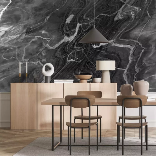 Fototapete Marmor grau fließend
