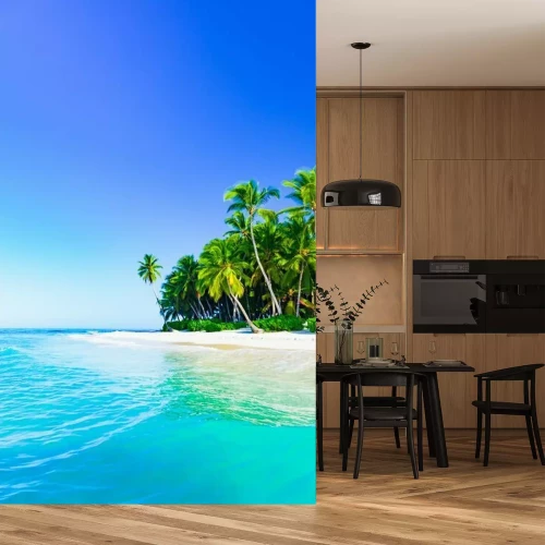 Fototapete Palmen auf Insel