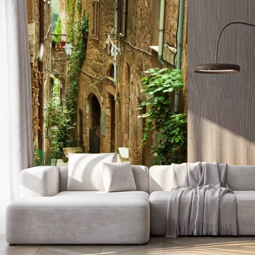 Fototapete Straße mit Pflanzen in Italien