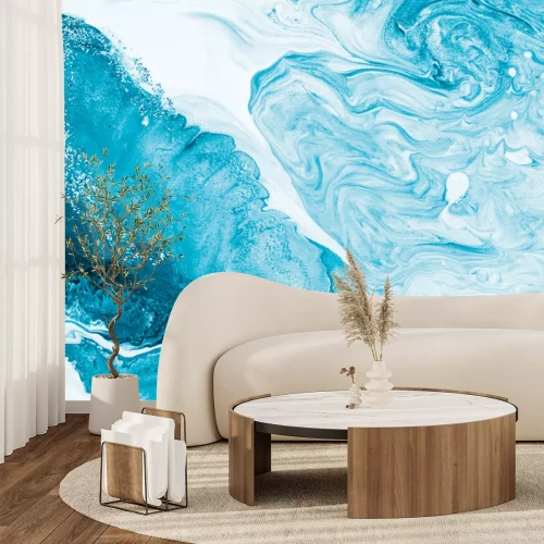 Sticker Marmor optik von Meereswellen