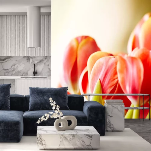 Sticker Rote Blumen in Nahaufnahme