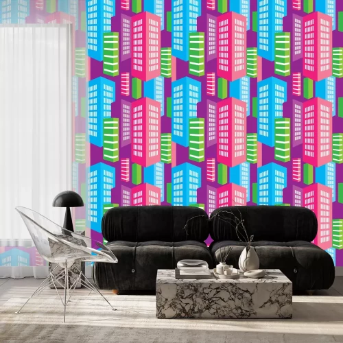 Tapete Nahtlose Muster der Stadt