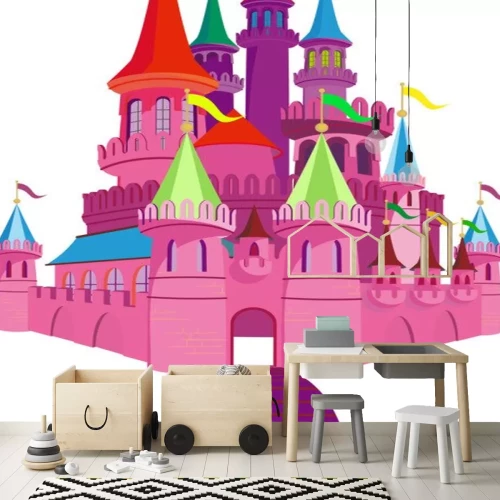 Sticker Märchen-Schloss Rosa