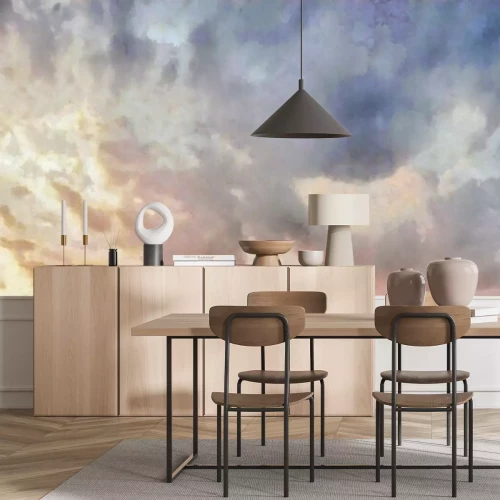 Fototapete Beatiful Sky with Clouds Expressive Oil Painting