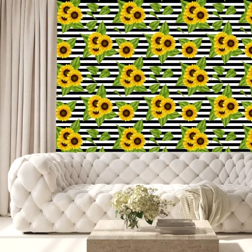Tapete seamless pattern sunflowers background