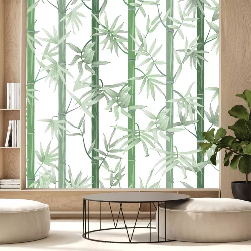 Sticker Bambusmuster. Vektorillustration