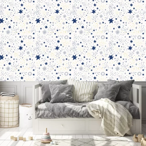 Tapete Vector seamless pattern with doodle stars