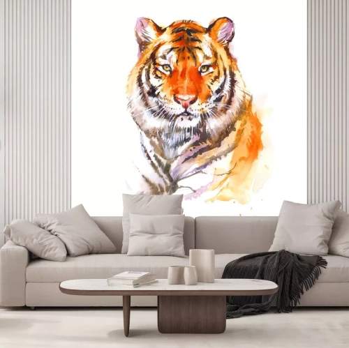 Sticker Porträt eines würdevollen Tigers