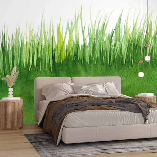 Fototapete Gras in Aquarell