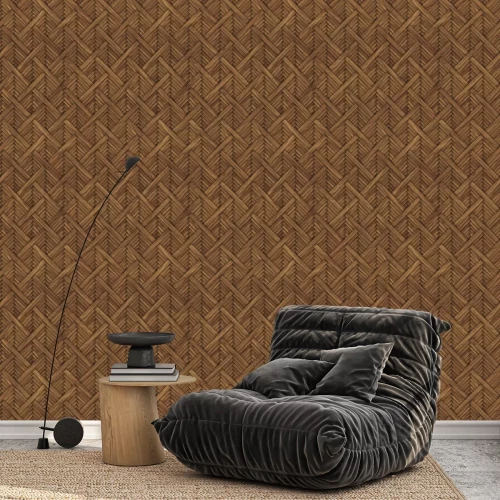 Tapete Geometrische Holzimitation