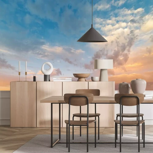 Fototapete Pastellfarbene Wolken am Himmel