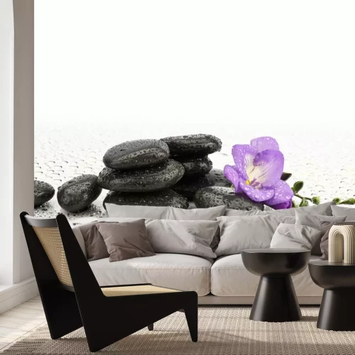 Sticker Frezja na kamieniach tun Masażu