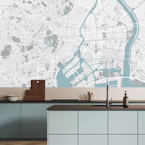 Sticker Detaillierter Stadtplan von Tokio