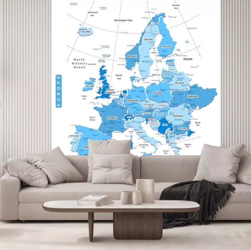 Sticker Karte von Europa Stadt