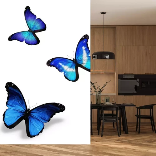 Sticker Drei fliegende Schmetterlinge