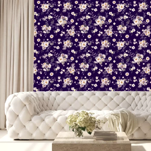 Tapete Ein Blumenstrauß mit Gänseblümchen