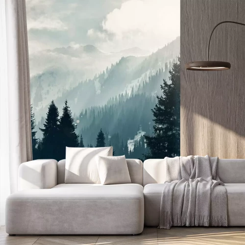 Fototapete Berge in den Wolken