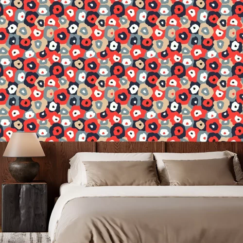 Tapete Bunte abstrakte Blumenmuster. Vektor-Illustration