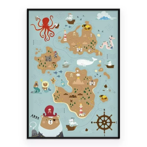 Poster Märchenschatzkarte