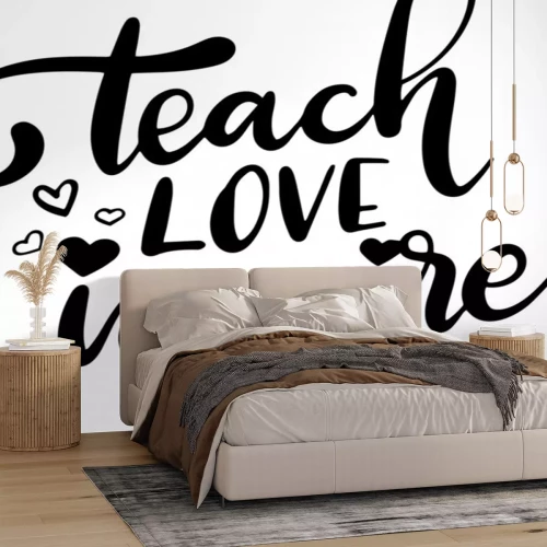 Sticker Teach love inspire black decoration for t-shirt