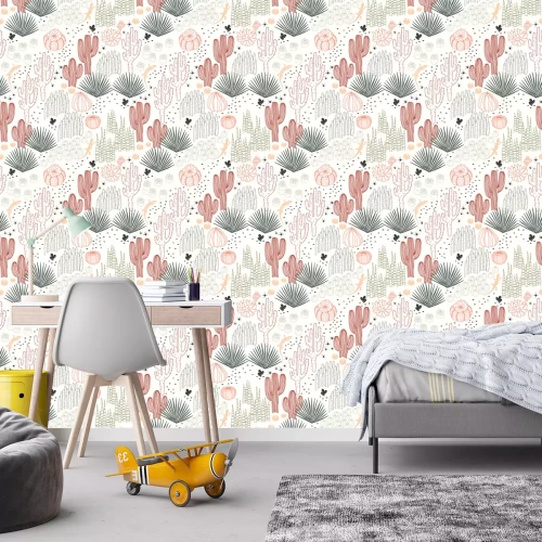 Tapete Tropisches Muster mit Kakteen