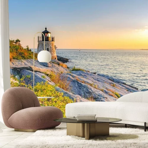 Fototapete Ein Blick auf den Leuchtturm von Newport