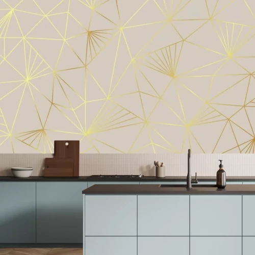 Fototapete Geometrisches Muster mit gelben Elementen