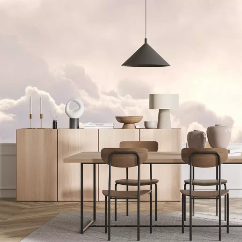 Fototapete Weiße Federwolken