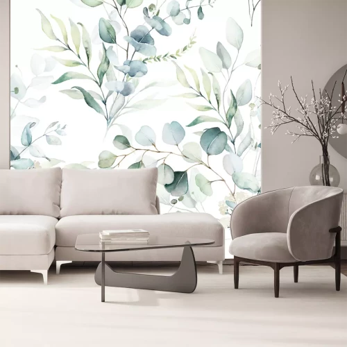 Fototapete Zarte Aquarellpflanzen