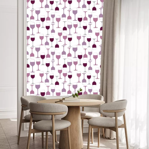 Tapete Seamless pattern with wine glass