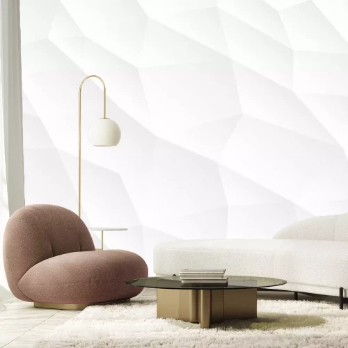 Fototapete Weiße 3D-Geometrie