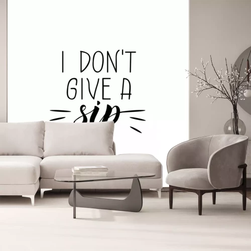 Sticker Schwarz-weiße lustige Aufschrift Grafik