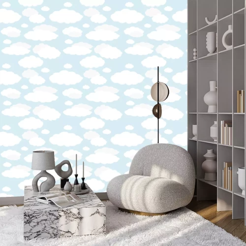 Tapete seamless background with clouds blue sky