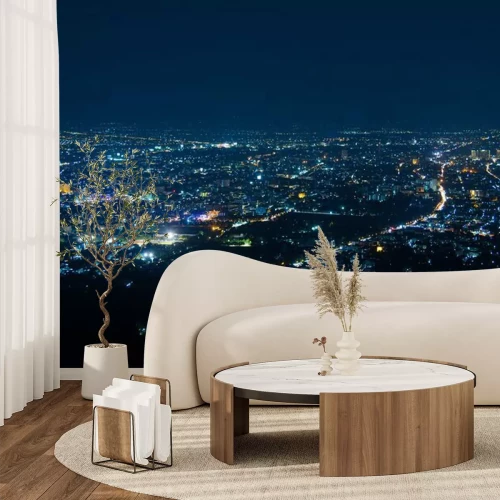 Fototapete Night view of city light