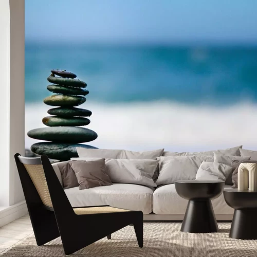 Fototapete Steine vor dem Hintergrund des Ozeans