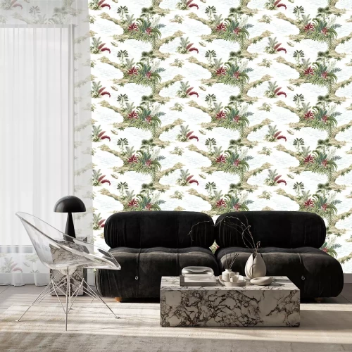 Tapete Tropische Insel mit exotischer Vegetation