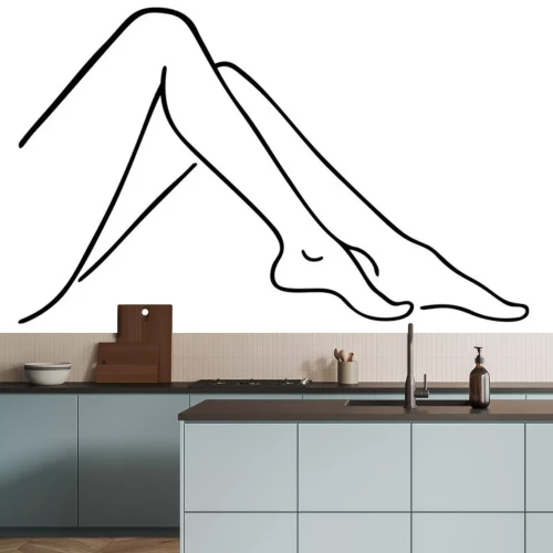 Sticker woman female attractive legs foot,vector illustration