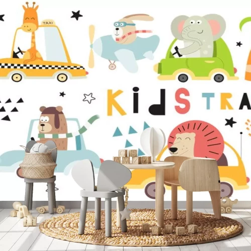 Sticker Fröhliche Tiere unterwegs