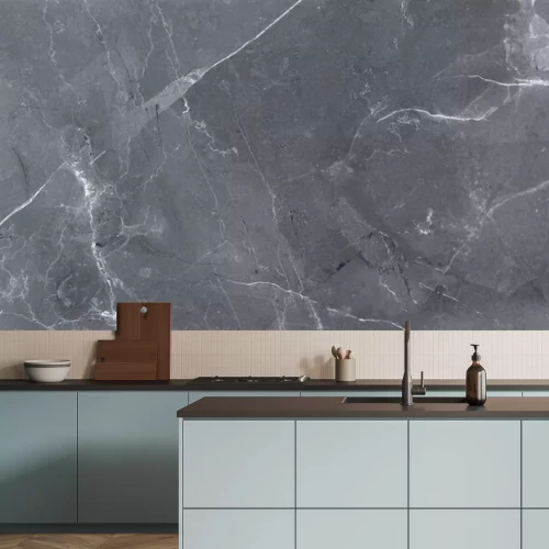 Fototapete Dark color marble texture, black stone marble background