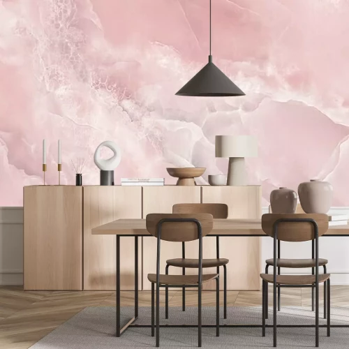 Fototapete Marmor rosa mit weißem Fleck