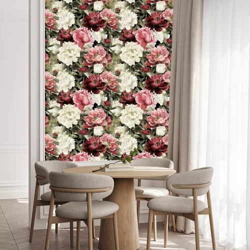 Tapete Floral pattern with peonies