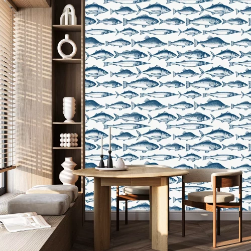 Tapete Handgezeichneter Fisch